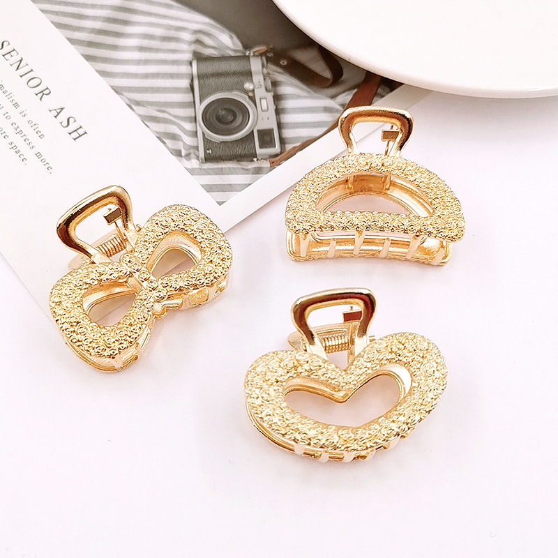 fashion bow heart shaped geometric metal hair claw for women fashion bow heart shaped geometric metal hair claw for women