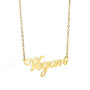 Handmade Customized Cursive Font Name plate Pendant choker Stainless Steel name necklace personalised