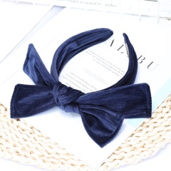 2020 new multicolor custom printed hair princess velvet bows with elastic hair headband
