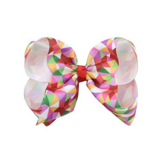 Bow hairpin 6 inch geometric pattern children kids hair accessories set metal diy hair clip for baby girl