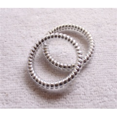 Gold and silver elastic cord for hair ties rubber band bracelet telephone wire hair tie