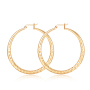 Wholesale fashion 18k gold plated round frosted copper earrings for women Wholesale fashion 18k gold plated round frosted copper earrings for women