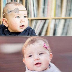 custom 10pcs photograph bow winter plush girls boys infant flower knitted swaddle baby headband set