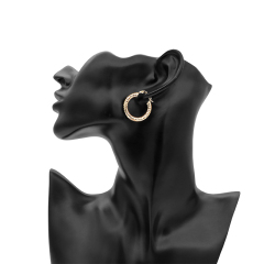 wholesale european and american fashion 18K gold plated circle copper earrings