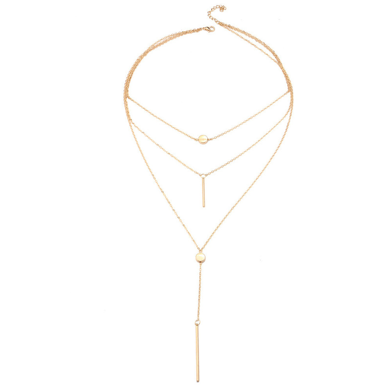 Cheap wish Amazon best seller bohemian women gold layer chocker multi three layered necklace Cheap wish Amazon best seller bohemian women gold layer chocker multi three layered necklace