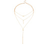 Cheap wish Amazon best seller bohemian women gold layer chocker multi three layered necklace Cheap wish Amazon best seller bohemian women gold layer chocker multi three layered necklace