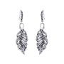 Fashion Women Gothic Jewelry Leaf Crystal Dangle Earings Antique Jewelry Silver Fashion Women Gothic Jewelry Leaf Crystal Dangle Earings Antique Jewelry Silver