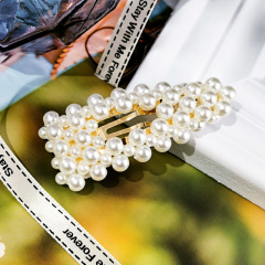 2020 hot sale fashion unique kids girl hair accessories pearl barrettes for woman
