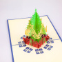 OEM hot sale handmade christmas tree greeting popup 3d christmas cards