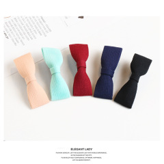 wholesale korean baby kids candy color cute fabric bow hair clips for girls