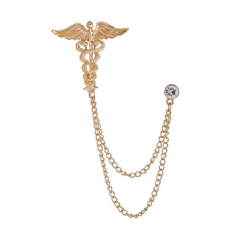 INS amazon korean fashion alloy rhinestone double men brooch chain for mans suit with chain INS amazon korean fashion alloy rhinestone double men brooch chain for mans suit with chain
