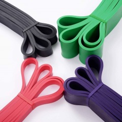 Custom printed logo natural latex pull up assist power resistance exercise bands