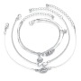 4 Sets korean style silver 925 foot jewelry sea shell sea star anklets chains for women feet 4 Sets korean style silver 925 foot jewelry sea shell sea star anklets chains for women feet