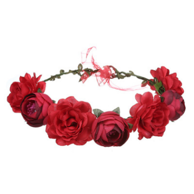 hot new wedding bridal festival beach party holiday halo white silk floral indian flower garland
