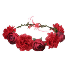 hot new wedding bridal festival beach party holiday halo white silk floral indian flower garland