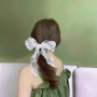 Amazon hot sale custom whosale summer girls lace elastic bow hair ties Amazon hot sale custom whosale summer girls lace elastic bow hair ties