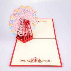 logo size color custom christmas birthday gift laser cut handmade pop up greeting cards
