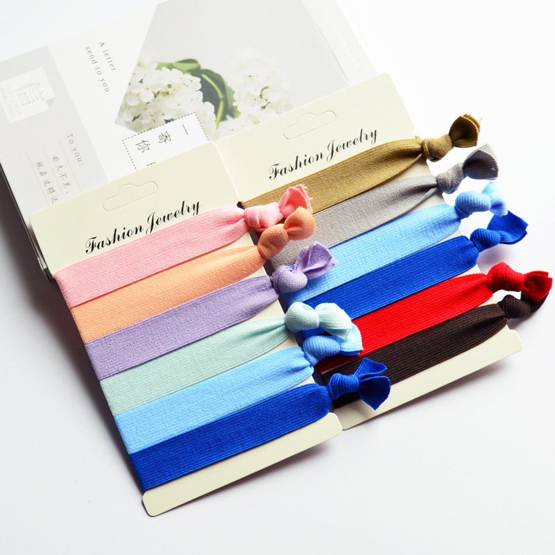 Solid colors Macarons Cotton ponytail holder Scrunchy ladies Hair Bow hair bands Solid colors Macarons Cotton ponytail holder Scrunchy ladies Hair Bow hair bands