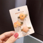 Korean cute children candy color stars acrylic small dinosaur hair clips for girls