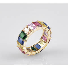 Fashion LA girl wedding and party decoration colorful opal stones ring