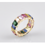 Fashion LA girl wedding and party decoration colorful opal stones ring Fashion LA girl wedding and party decoration colorful opal stones ring