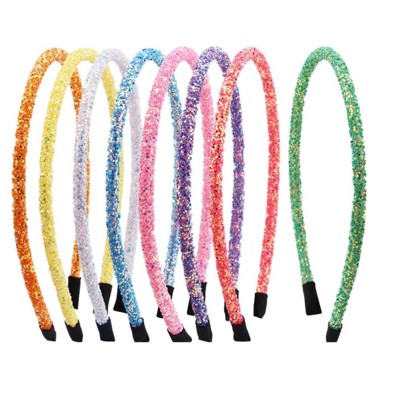 Cheap colorful simple polyester glitter bling Hairbands headbands Cheap colorful simple polyester glitter bling Hairbands headbands