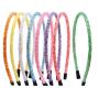 Cheap colorful simple polyester glitter bling Hairbands headbands Cheap colorful simple polyester glitter bling Hairbands headbands