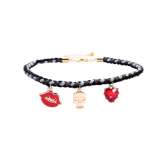Wholesale women gift jewelry cool girl skull style enamel sets necklace Wholesale women gift jewelry cool girl skull style enamel sets necklace