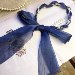 Non Slip Glitter Winding Bling Beads Hair Hoop pearl Hair Accessories girl