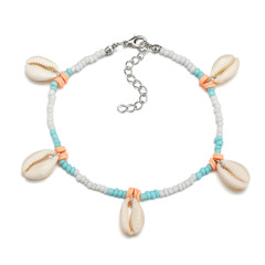 Boha jewelry beach jewelry ankle bracelet white shell bare foot jewelry anklets for women Boha jewelry beach jewelry ankle bracelet white shell bare foot jewelry anklets for women