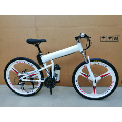 factory supply 24/26 inch speed double disc brake folding mountain bike electric bicycle