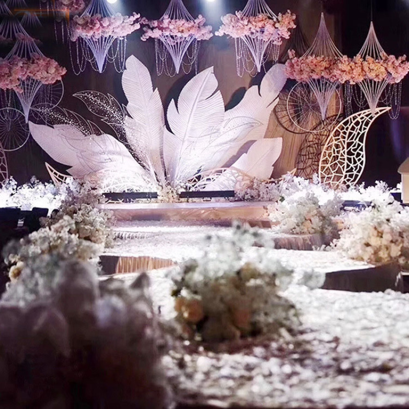 many designs large bling metal showcase display hall party weddings feather stage decoration backdrop many designs large bling metal showcase display hall party weddings feather stage decoration backdrop