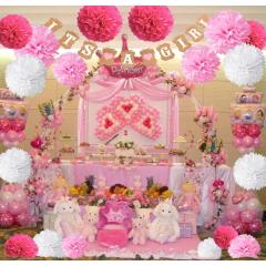 Bannerlatex balloon pom poms baby shower party supplies decorations
