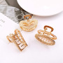 fashion bow heart shaped geometric metal hair claw for women fashion bow heart shaped geometric metal hair claw for women