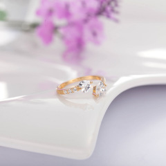 Wholesale New Style Wedding Woman Jewelry Diamond Zircon Stainless Steel Ring