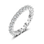 Silver Clear Cubic Zirconia Ring Pave CZ Cubic Zirconia Engagement Ring Silver Clear Cubic Zirconia Ring Pave CZ Cubic Zirconia Engagement Ring