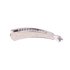 Fashion full diamond toothed pearl crystal headdress decoration vertical hair claw ponytail clips