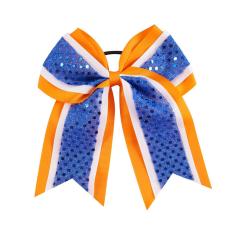 cheap OEM Custom kids girls badys Material CN leading  cheer fabric hair bow ribbon