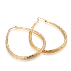 Wholesale fashion elegant temperament 18k gold plated drop shape copper ladies earring