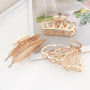 2020 new arrival fashion leaf butterfly crown shape metal hair claw clip