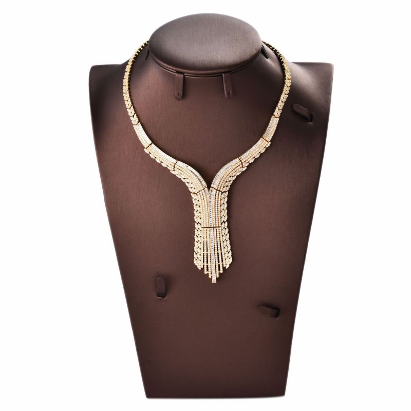 many designs fashion  luxury copper Bridal wedding party jewelry zircon set