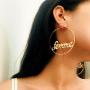 New fashion personality geometric exaggerated temperament circle letter earrings New fashion personality geometric exaggerated temperament circle letter earrings