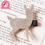 Ins wholesale gold and silver hair clip claw korean glitter pink deer kids hairpin for sale Ins wholesale gold and silver hair clip claw korean glitter pink deer kids hairpin for sale