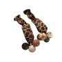Simple korean elastic head ropes leopard print hair tie bracelet diy for female Simple korean elastic head ropes leopard print hair tie bracelet diy for female