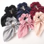 Bulk custom elastic pelo rabbit ear hair scrunchies for beautiful girls