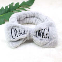 2020 new arrivals cute face wash elastic bow band cabelo hairband for girls
