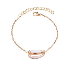 2019 China wholesale Custom gold metal adjustable bracelets of shells for women