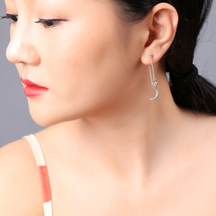 2019 Fashion diamond accessories women jewelry silver zircon sailor moon earings