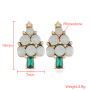 Wholesale red white women jewelry crystal alloy Christmas tree stud earrings Wholesale red white women jewelry crystal alloy Christmas tree stud earrings