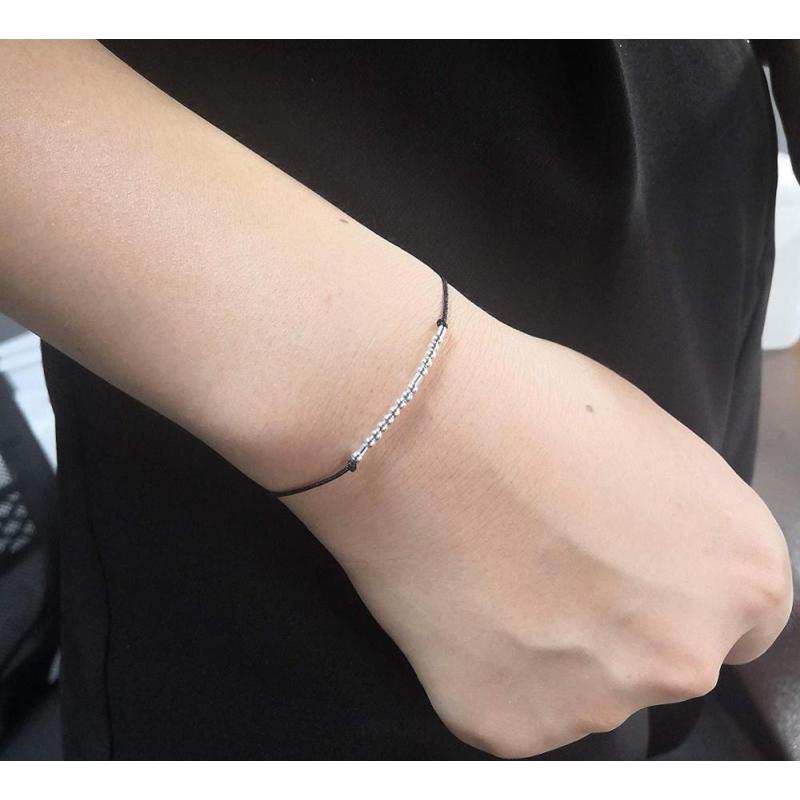 Amazon Hot Sales Women Or Men jewelry Code Beaded Rope Bracelets for Couple Gift
